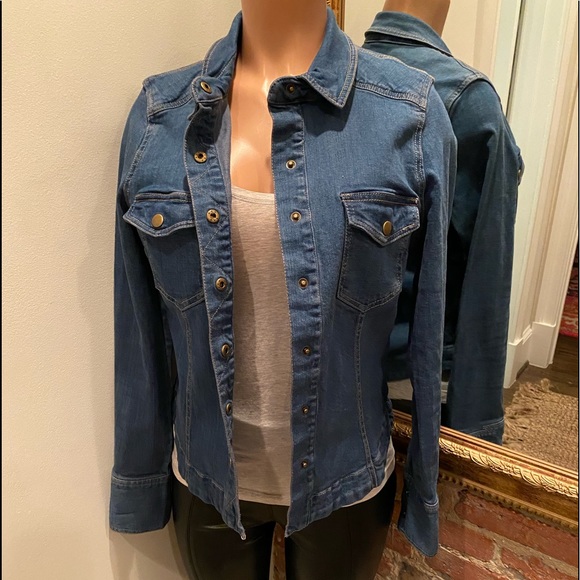 FREE PEOPLE | jean jacket (stretch) | L - Picture 3 of 13